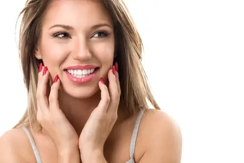 young woman with big smile