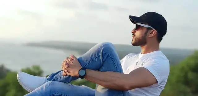 man relaxing